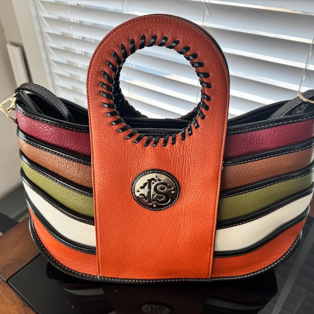 Systyle Multicolor Leather Handbag